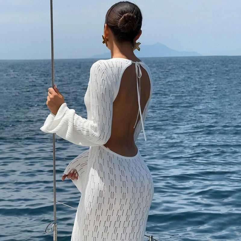 Robe à dos nu blanche