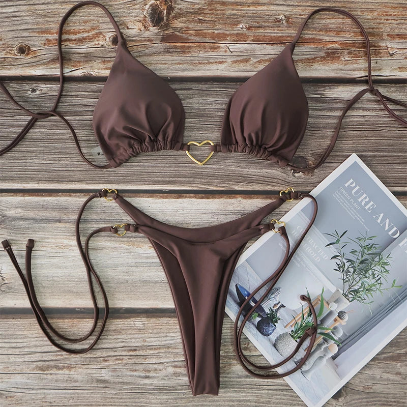 Bikini femme à coeur