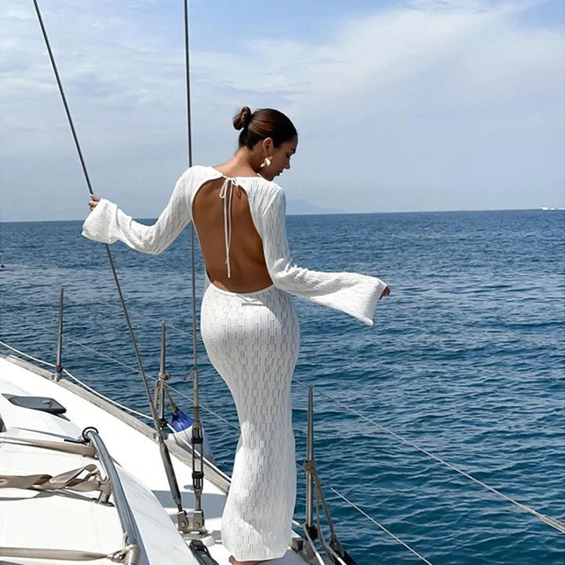 Robe à dos nu blanche