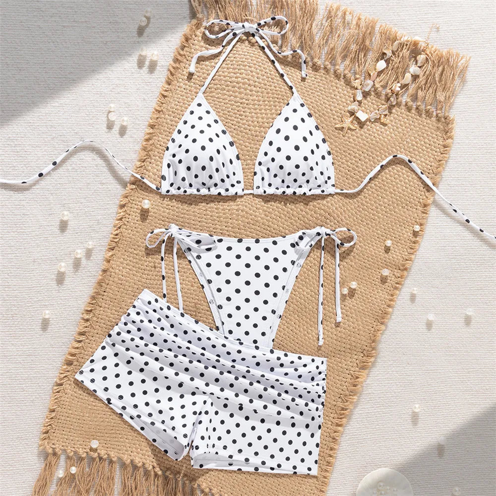 Bikini à petit point avec short