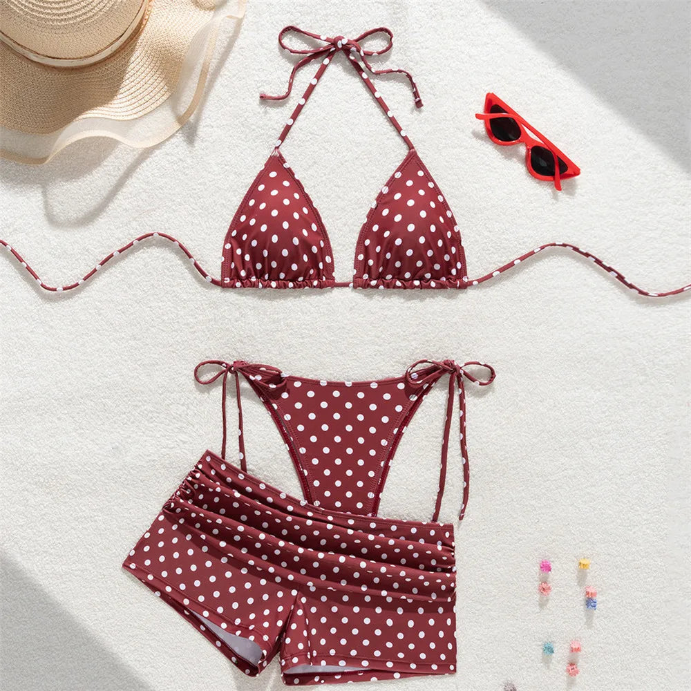 Bikini à petit point avec short