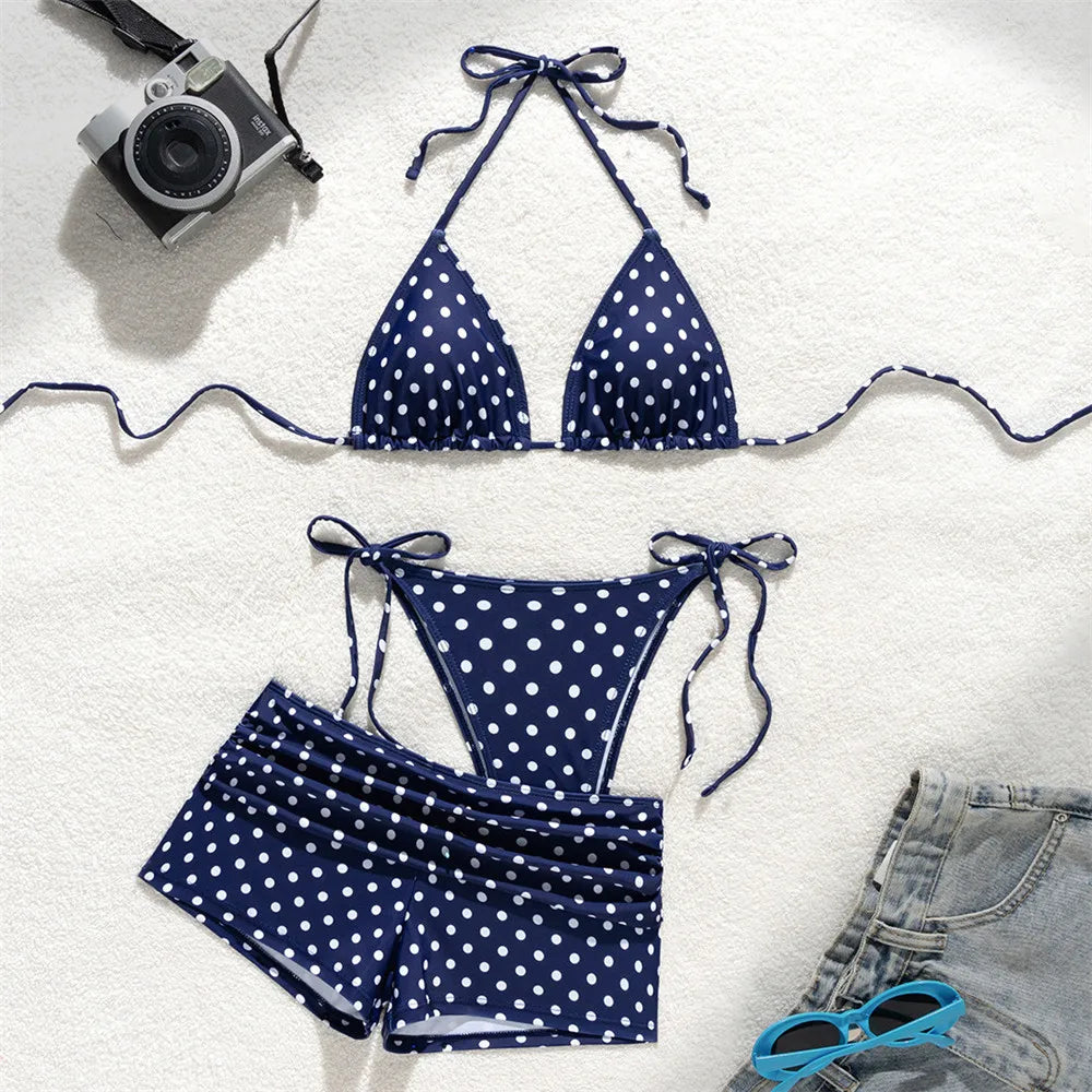 Bikini à petit point avec short