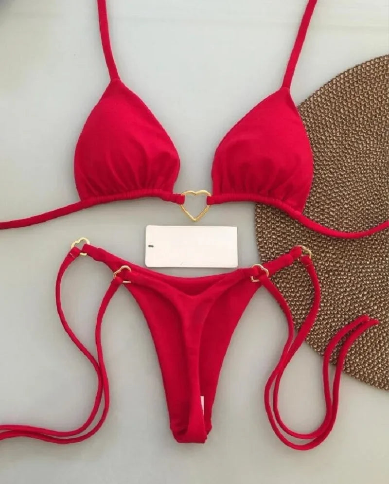 Bikini femme à coeur