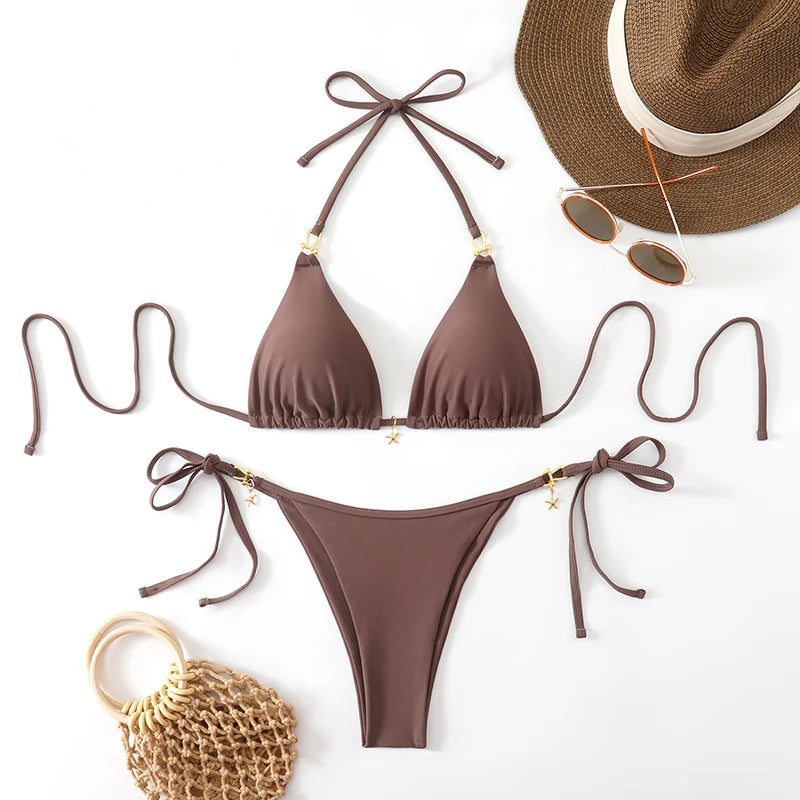 bikini femme etoilé