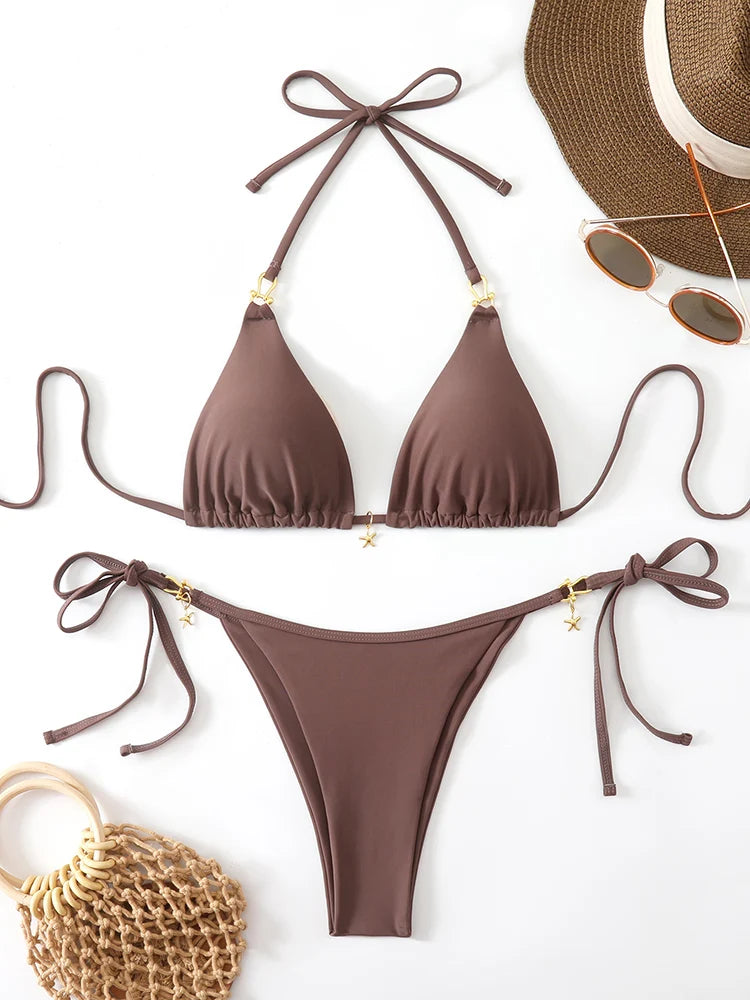 bikini femme etoilé